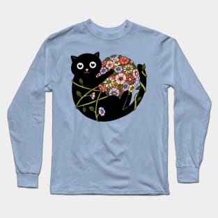 Cat and flowers ball Long Sleeve T-Shirt
